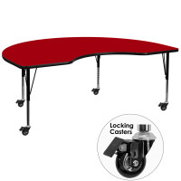Flash Furniture XU-A4872-KIDNY-RED-T-P-CAS-GG Mobile 48