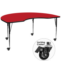 Flash Furniture XU-A4896-KIDNY-RED-H-A-CAS-GG Mobile 48