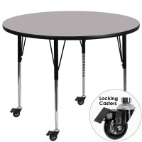 Flash Furniture XU-A60-RND-GY-T-A-CAS-GG Mobile 60