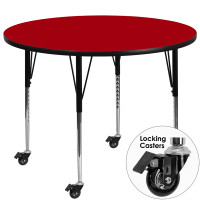 Flash Furniture XU-A60-RND-RED-T-A-CAS-GG Mobile 60