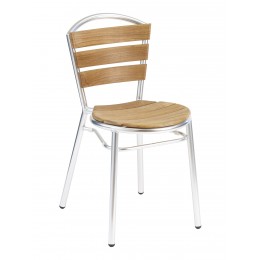 Florida Seating AL-308TK Sand Key Collection Aluminum Frame Stackable Outdoor Side Chair