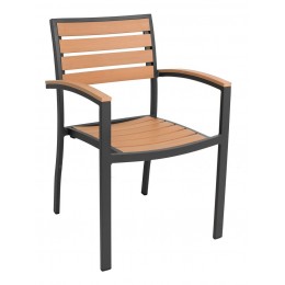 Florida Seating AL-5602TK Cedar Key Collection Stackable Outdoor Arm Chair