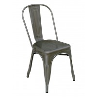 Florida Seating Armless Industrial Indoor Side Chair - Bronze