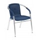 Florida Seating W-21 Key West Collection Stackable Outdoor Chair with Arm Wraps
