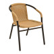 Florida Seating W-21 Key West Collection Stackable Outdoor Chair with Arm Wraps