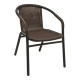 Florida Seating W-21 Key West Collection Stackable Outdoor Chair with Arm Wraps