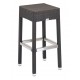Florida Seating WIC-17BB Naples Aluminum Backless Outdoor Barstool with Footrest
