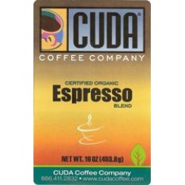 Cuda Coffee Certified Organic Espresso Blend 1lb