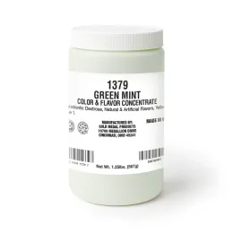 Gold Medal 1379 Green Mint Dry Mix Ready-to-use Flavoring 1.25lb Jar