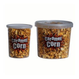 Gold Medal 2135 Stay-fresh Small Caramel Corn Container with Lid 5oz Tubs 500/CS