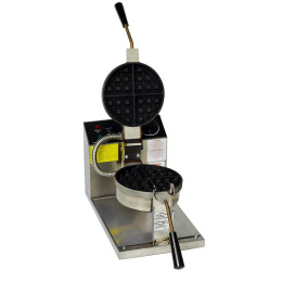 Gold Medal 5021T Round Belgian Waffle Baker with Non-stick Coating 120V