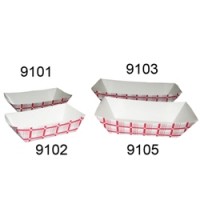 Gold Medal 9105 #5 Red and White Food Tray 500/CS 
