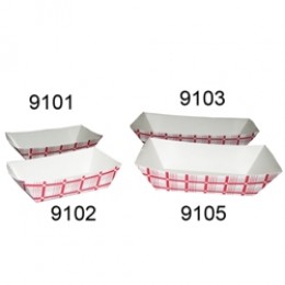 Gold Medal 9101 #1 Red and White Food Tray 1000/CS 