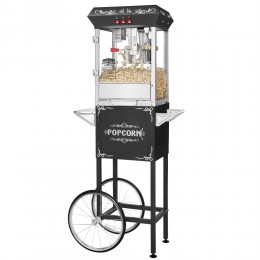 Great Northern 6127 Popcorn Black GNP-800 All-Star Popcorn Popper Machine/Cart 8oz