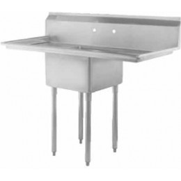 1 Compartment Sink - 24x24x14 in. Tub w/ Left Drainboard
