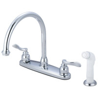 Kingston Brass KB8791NFL Double Handle 8in Centerset Kitchen Faucet