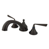 Kingston Brass KS5535ZL Silver Sage Two Handle Roman Tub Filler