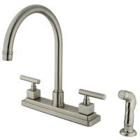 Kingston Brass KS8798CQL Double Handle Faucet w/ Non-Metallic Sprayer