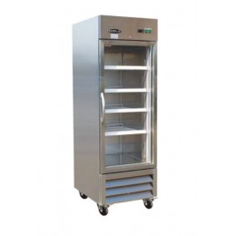Ikon IB27FG Reach-In Bottom-Mount Single Glass Door Freezer Stainless Steel Exterior and Interior