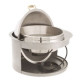 Legion A4D708B Round Built-In Electric Chafer with Rollback Cover and Traditional Legs Silver 2 Gallon