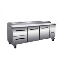 Maxx Cold MXCPP92-DL Pizza Preparation Table with 2 Drawers Left, 1 Door Right