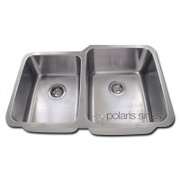 Polaris Offset Double Bowl Stainless Steel Sink