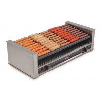 Nemco 8045W-SLT Chrome Wide Slanted 45 Hot Dog Roller Grill