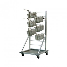 New Age 1215 Fry Basket Cart, 18 Basket Capacity
