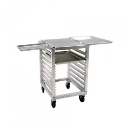 New Age 98001 Slicer-Mixer Stand, Outrigger Channels, 16 Pan Capacity