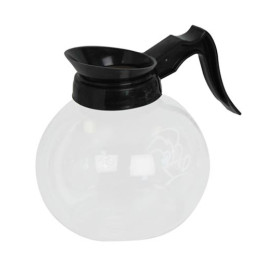 Newco 100550 1.9L Glass Decanter, Black