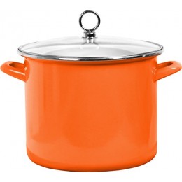 Reston Lloyd 8qt Stock Pot w/ Glass Lid - Orange