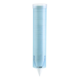 Frosted Blue Plastic Cup Dispenser - 4 to 10 oz. cups or cones
