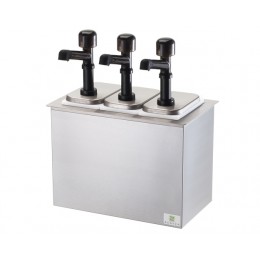 Server Drop-In Insulated Bar w/ 3 Solution Pumps