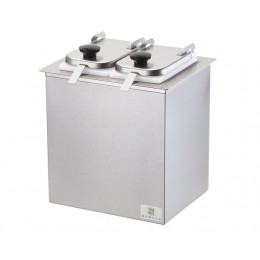Server Drop-In Insulated Bar w/ 2 Jars, Hinged Lids, & Ladles