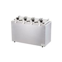 Server Insulated Bar w/ 4 Jars, Hinged Lids, & Ladles