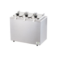 Server Non-Insulated Rail w/ Jars, Hinged Lids, and Ladles