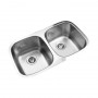 UKINOX D345.50.50.9 Under Double Bowl Stainless Steel Kitchen Sink