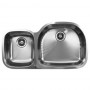 UKINOX D537.60.40.8R Under Double Bowl Stainless Steel Kitchen Sink