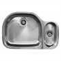 UKINOX D537.80.20.10L Under Double Bowl Stainless Steel Kitchen Sink