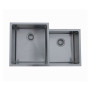 UKINOX RS420.60.40.10L Under Double Bowl Stainless Steel Kitchen Sink