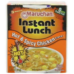 Maruchan Instant Lunch Hot & Spicy Chicken  2.25oz Each 12 Total