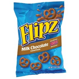 Flipz Pretzels Milk Chocolate 7.5 oz Each Bag, 12 Bags Total