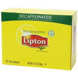 Lipton Decaf Tea Bags, 6 Boxes of 72 Tea Bags, 432 Total