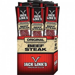 Jack Link's Beef Jerky Original Steak 0.8 oz Each Bag, 56 Bags Total