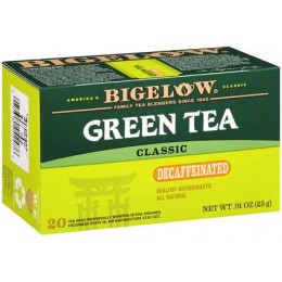 Bigelow Decaf Green Tea Bag, 6 Boxes of 28 Tea Bags, 168 Total