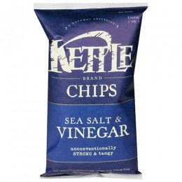 Kettle Krinkle Cut Sea Salt/Vinegar Chips, 2 oz Each, 6 Bags Total