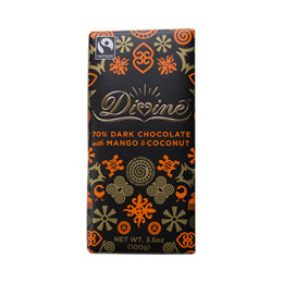 Divine Dark Chocolate with Mango & Coconut, 3.5 oz Each, 60 Total