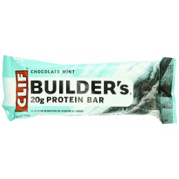 Clif Builder's Bar Chocolate Mint, 2.4 oz Each, 12 Boxes of 12 Bars