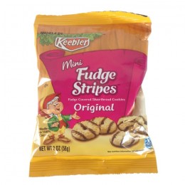 Fudge Shoppe Fudge Stripe Mini Bite Cookies, 2 oz Each, 60 Bags Total