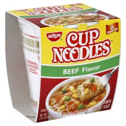 Nissin 23001 Cup Noodles Beef Flavor, 2.25 oz Each, 12 Total